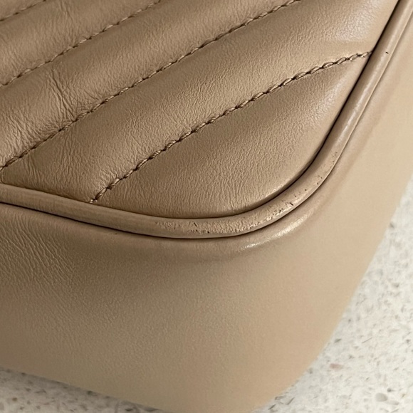 SOLD YSL Saint Laurent Lou Quilted Calfskin Leather Beige Camera Bag - Picture 8 of 12